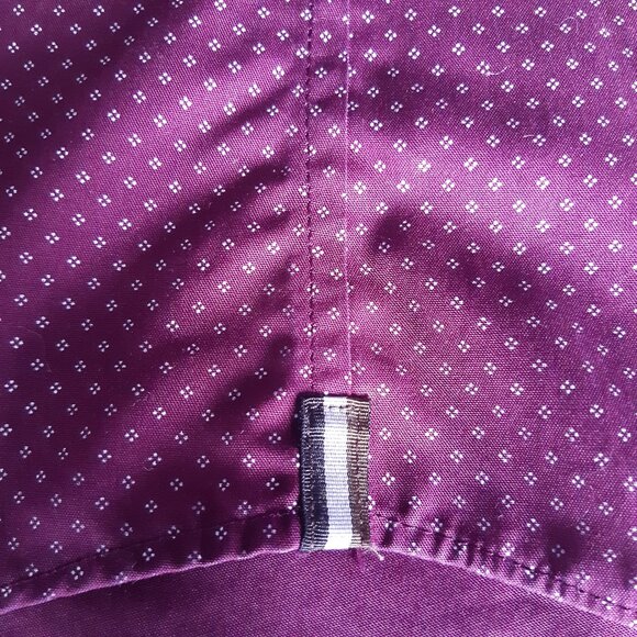 Black Brown 1826 SZ M Slim Fit Burgundy Men's Button Up Egyptian Cotton Shirt - Picture 8 of 13